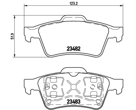Brake Pad Set, disc brake P 59 044 Brembo, Image 3