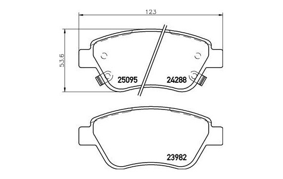 Brake Pad Set, disc brake P 59 081 Brembo, Image 2