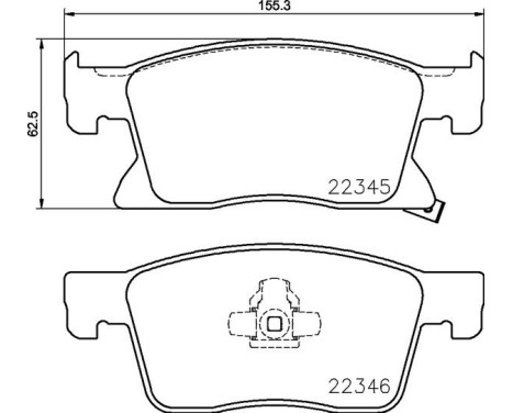 Brake Pad Set, disc brake P 59 091 Brembo, Image 3