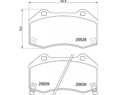 Brake Pad Set, disc brake P 59 094 Brembo, Image 2
