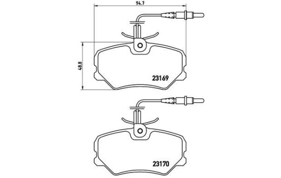 Brake Pad Set, disc brake P 61 050 Brembo, Image 2