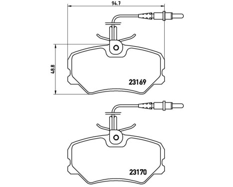 Brake Pad Set, disc brake P 61 050 Brembo, Image 3