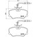 Brake Pad Set, disc brake P 61 050 Brembo, Thumbnail 3