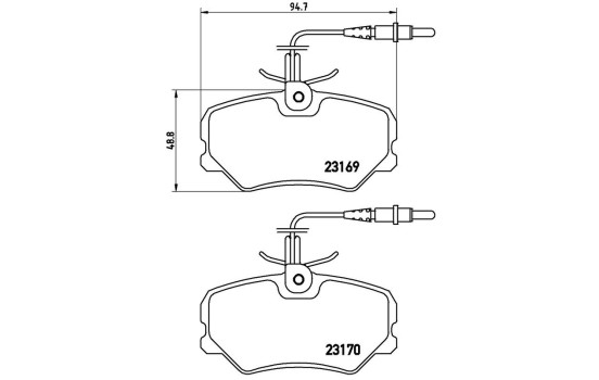 Brake Pad Set, disc brake P 61 050 Brembo, Image 3