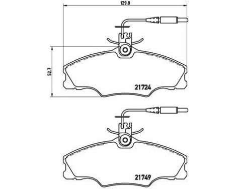 Brake Pad Set, disc brake P 61 056 Brembo, Image 2