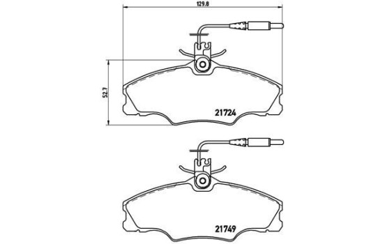 Brake Pad Set, disc brake P 61 056 Brembo, Image 2