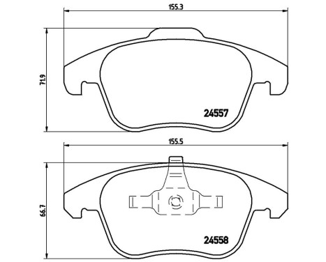 Brake Pad Set, disc brake P 61 086 Brembo, Image 3