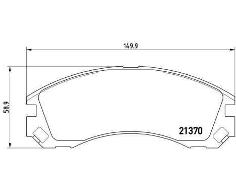 Brake Pad Set, disc brake P 61 089 Brembo, Image 3