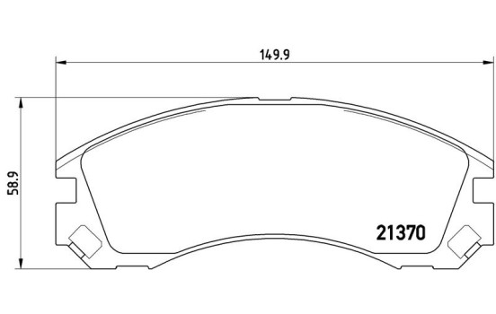 Brake Pad Set, disc brake P 61 089 Brembo, Image 2