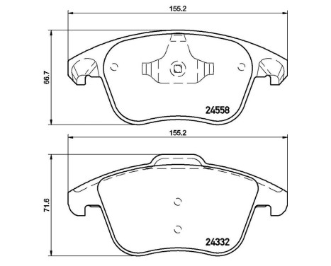 Brake pad set, disc brake P 61 117X Brembo, Image 4