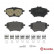 Brake Pad Set, disc brake P 61 122 Brembo, Thumbnail 2