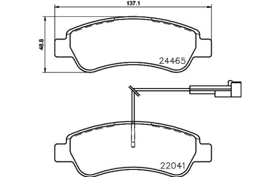 Brake Pad Set, disc brake P 61 125 Brembo, Image 2