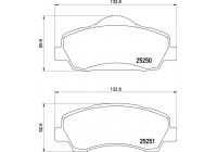Brake Pad Set, disc brake P 61 138 Brembo