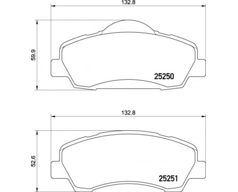 Brake Pad Set, disc brake P 61 138 Brembo