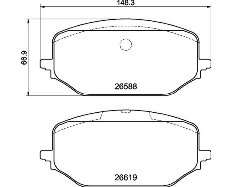 Brake pad set, disc brake P 61 142 Brembo, Image 4
