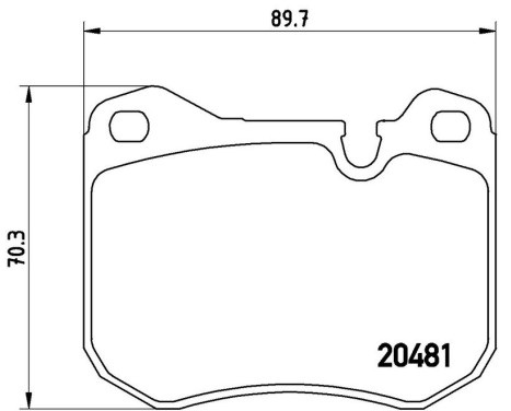 Brake Pad Set, disc brake P 65 002 Brembo, Image 3