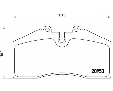 Brake Pad Set, disc brake P 65 005 Brembo, Image 2