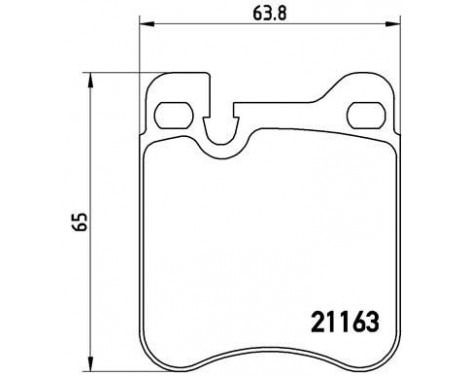 Brake Pad Set, disc brake P 65 010 Brembo, Image 2