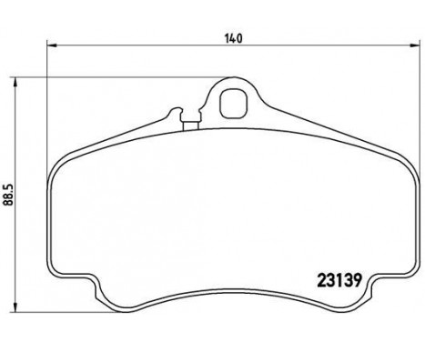 Brake Pad Set, disc brake P 65 011 Brembo, Image 2