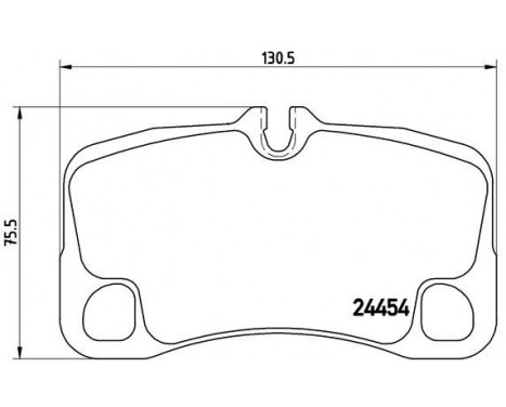 Brake Pad Set, disc brake P 65 013 Brembo, Image 2