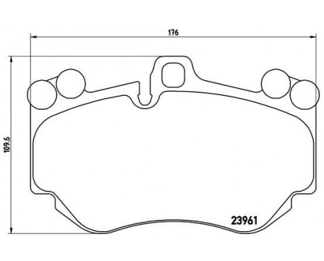 Brake Pad Set, disc brake P 65 016 Brembo, Image 2