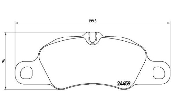 Brake Pad Set, disc brake P 65 019 Brembo, Image 2