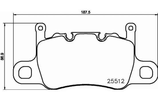 Brake Pad Set, disc brake P 65 037 Brembo, Image 2