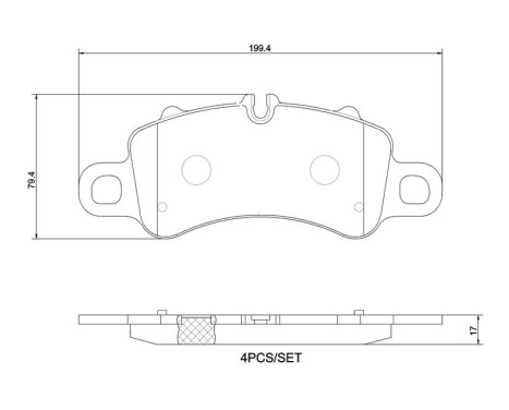Brake pad set, disc brake P 65 041 Brembo, Image 4