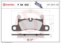 Brake Pad Set, disc brake P 65 042 Brembo