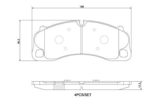 Brake pad set, disc brake P 65 045 Brembo, Image 4