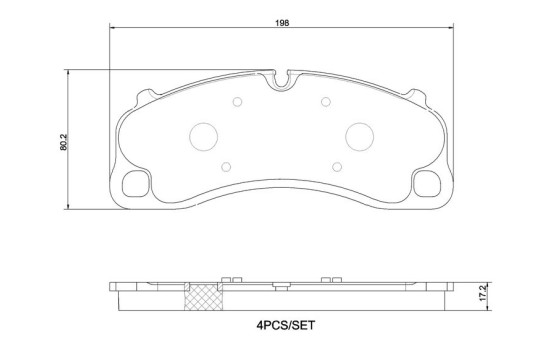 Brake pad set, disc brake P 65 048 Brembo, Image 3
