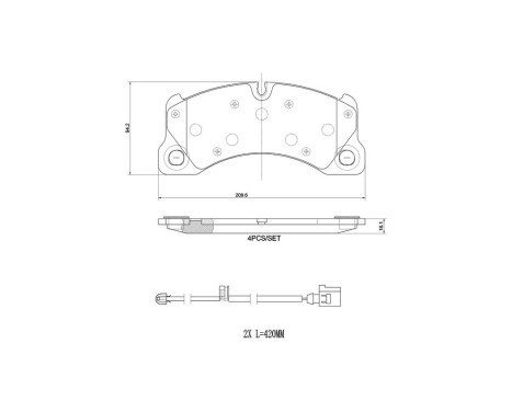 Brake pad set, disc brake P 65 049 Brembo, Image 4