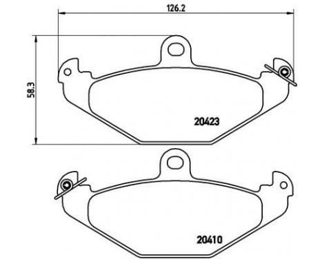 Brake Pad Set, disc brake P 68 017 Brembo, Image 2