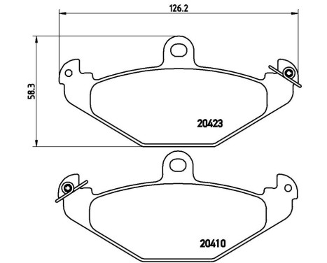 Brake Pad Set, disc brake P 68 017 Brembo, Image 3