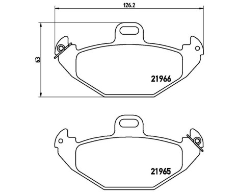 Brake Pad Set, disc brake P 68 021 Brembo, Image 3