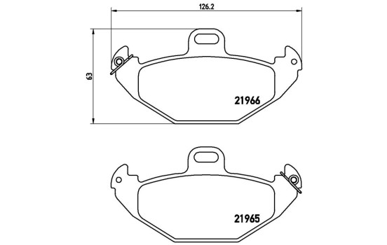 Brake Pad Set, disc brake P 68 021 Brembo, Image 2