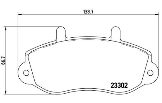 Brake Pad Set, disc brake P 68 025 Brembo, Image 2