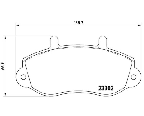 Brake Pad Set, disc brake P 68 025 Brembo, Image 3