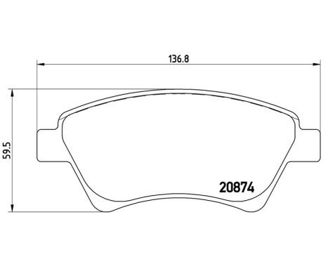 Brake Pad Set, disc brake P 68 034 Brembo, Image 3