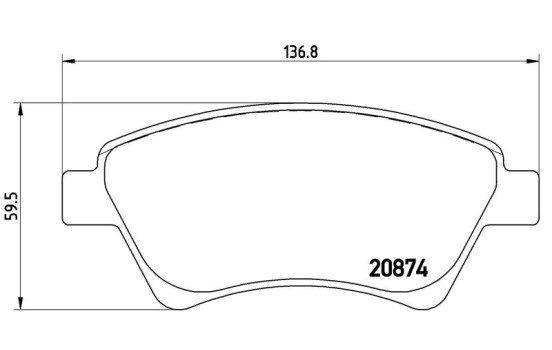 Brake Pad Set, disc brake P 68 034 Brembo, Image 3