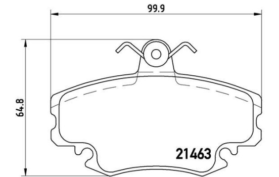 Brake Pad Set, disc brake P 68 038 Brembo, Image 2