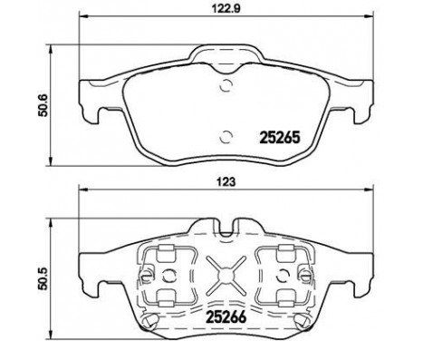 Brake Pad Set, disc brake P 68 057 Brembo, Image 2