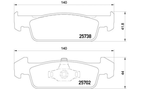 Brake Pad Set, disc brake P 68 060 Brembo, Image 2