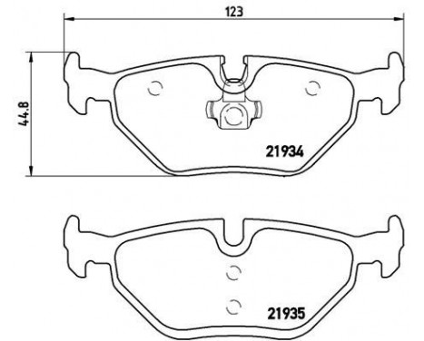 Brake Pad Set, disc brake P 71 006 Brembo, Image 2