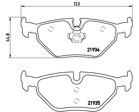 Brake Pad Set, disc brake P 71 006 Brembo, Image 3
