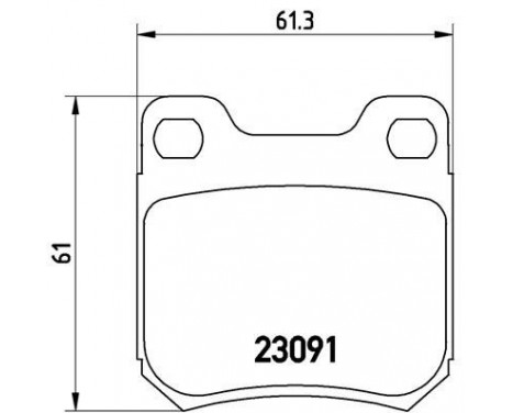 Brake Pad Set, disc brake P 71 008 Brembo, Image 2