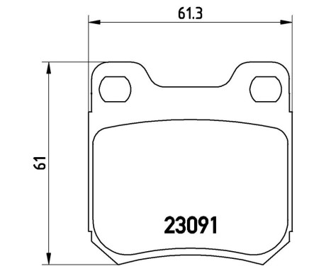 Brake Pad Set, disc brake P 71 008 Brembo, Image 3