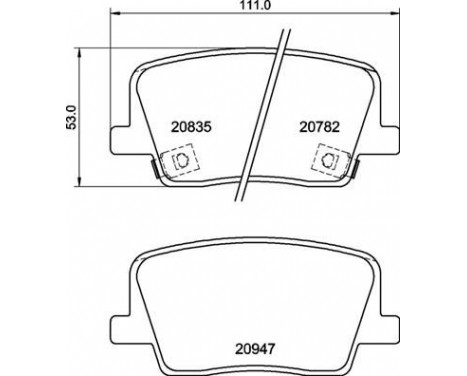 Brake Pad Set, disc brake P 77 003 Brembo