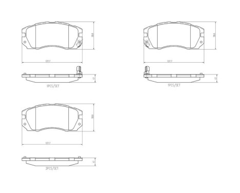 Brake Pad Set, disc brake P 78 007 Brembo, Image 3