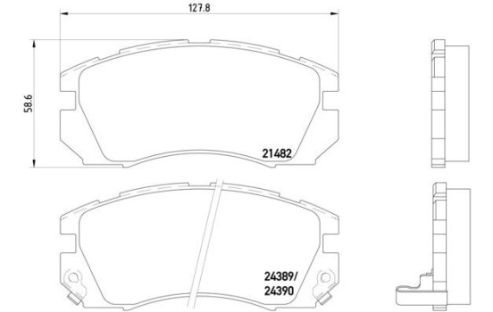 Brake Pad Set, disc brake P 78 007 Brembo, Image 2